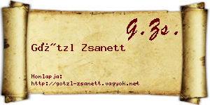 Götzl Zsanett névjegykártya